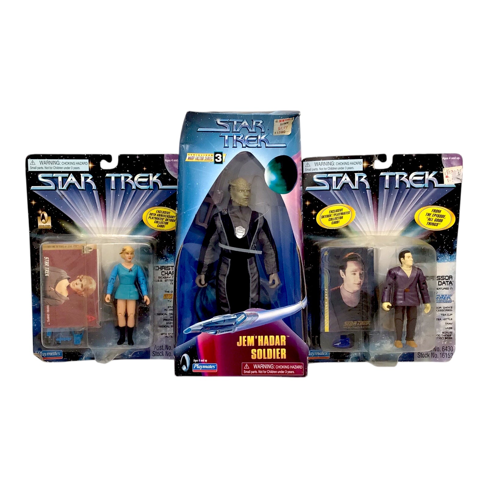 Star Trek 30th Anniversary Playmates Action Figures (Bundle of 3 ...