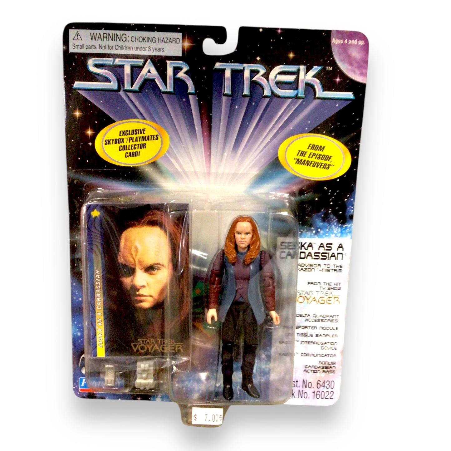 Star Trek Action Figures - Worf, Tom Paris, Seska - Factory Sealed