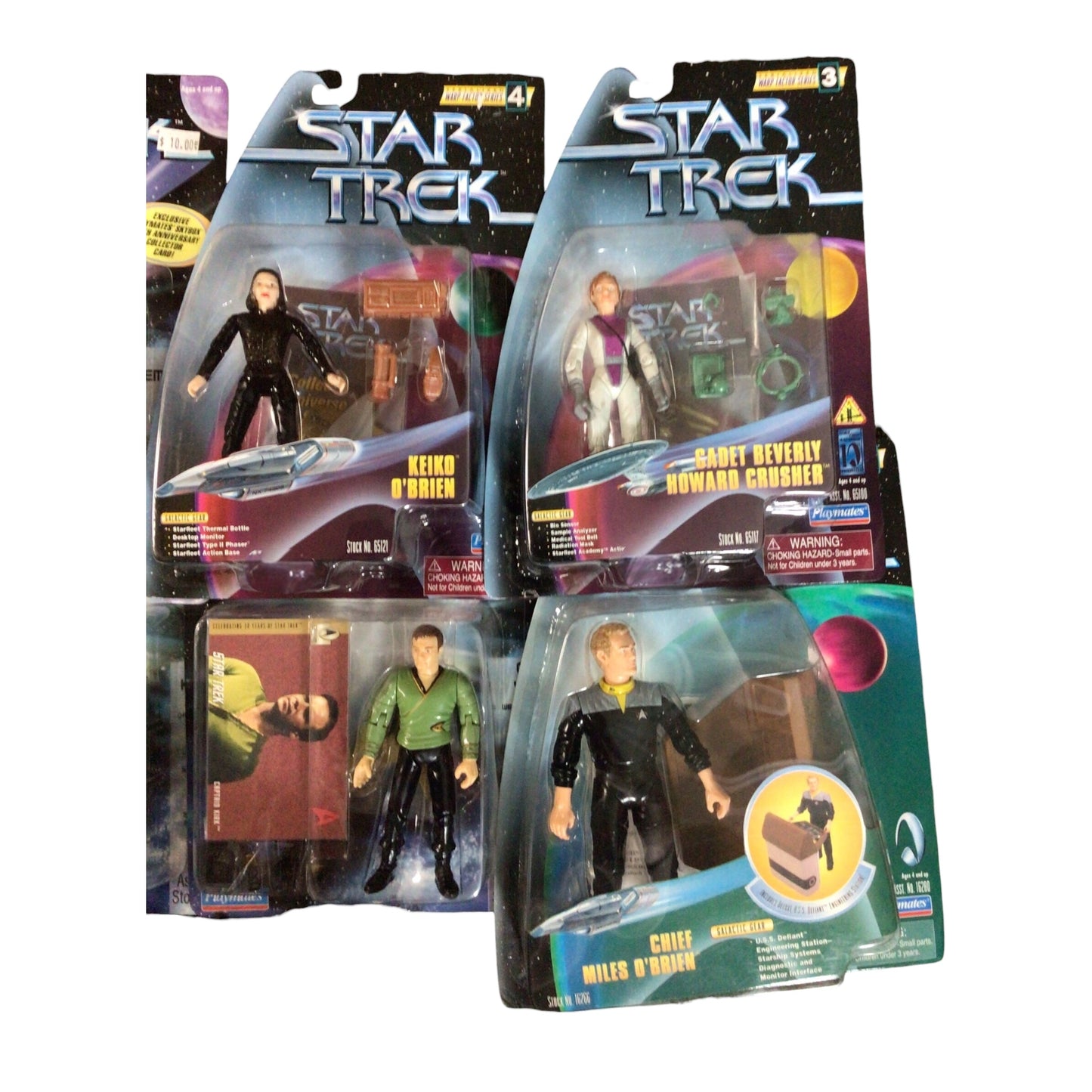 Star Trek Vintage Action Figure Lot with The Next Generation Collector Case