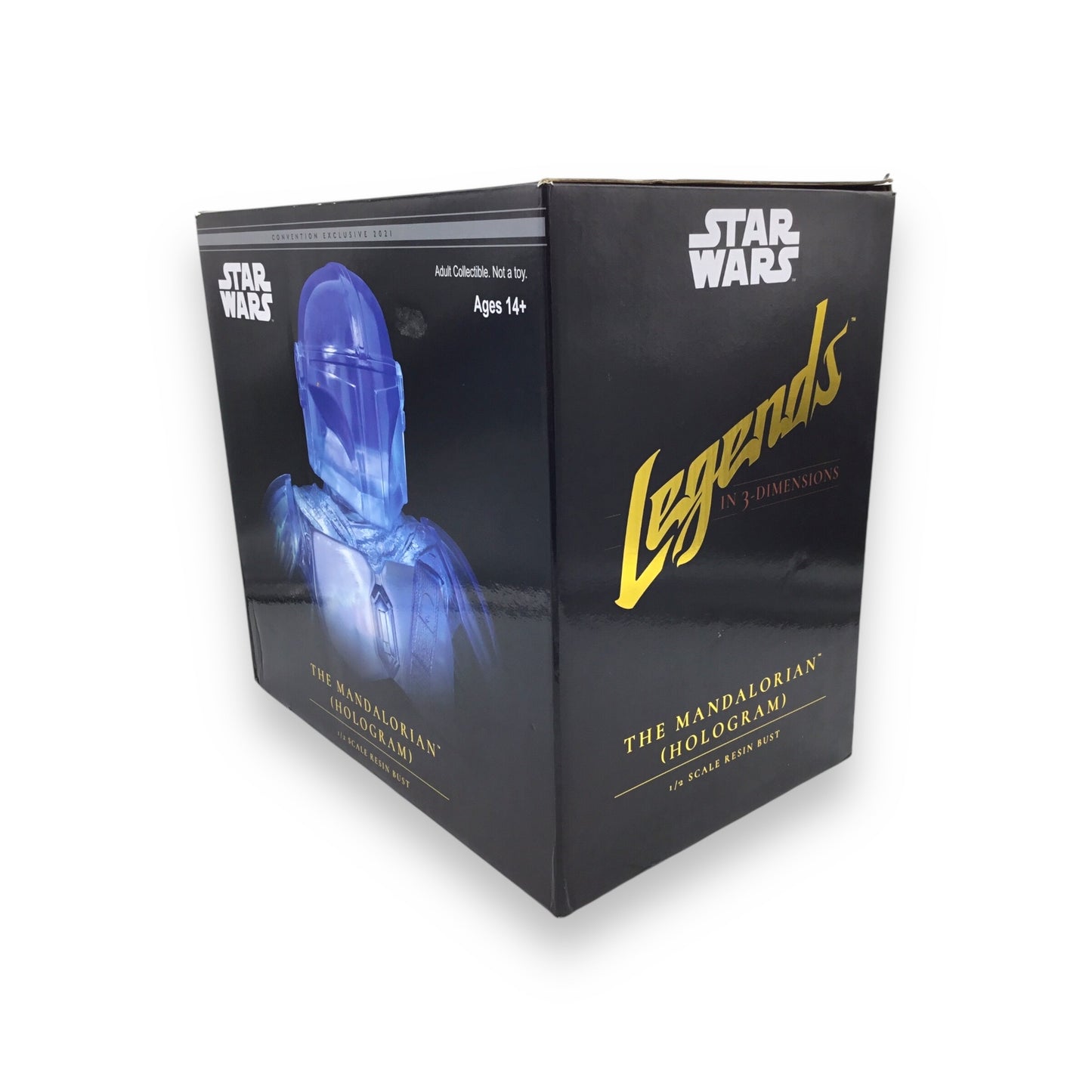 Star Wars The Mandalorian Hologram Light Up Bust SDCC 2021 10" Statue Gentle Giant