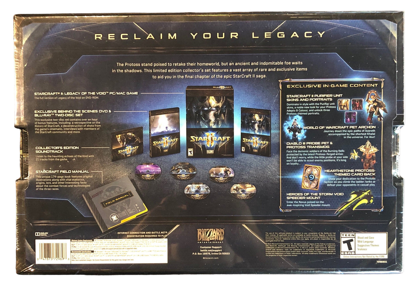 StarCraft II 2 Legacy of the Void Collector's Edition Windows/Mac 2015 Factory Sealed