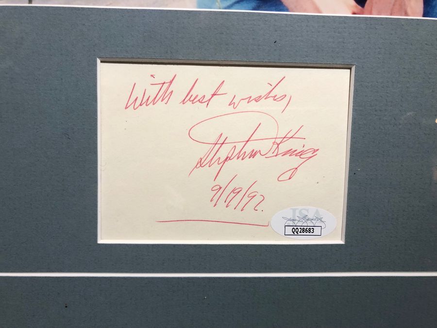 Stephen King autograph and period photo w/ JSA certification