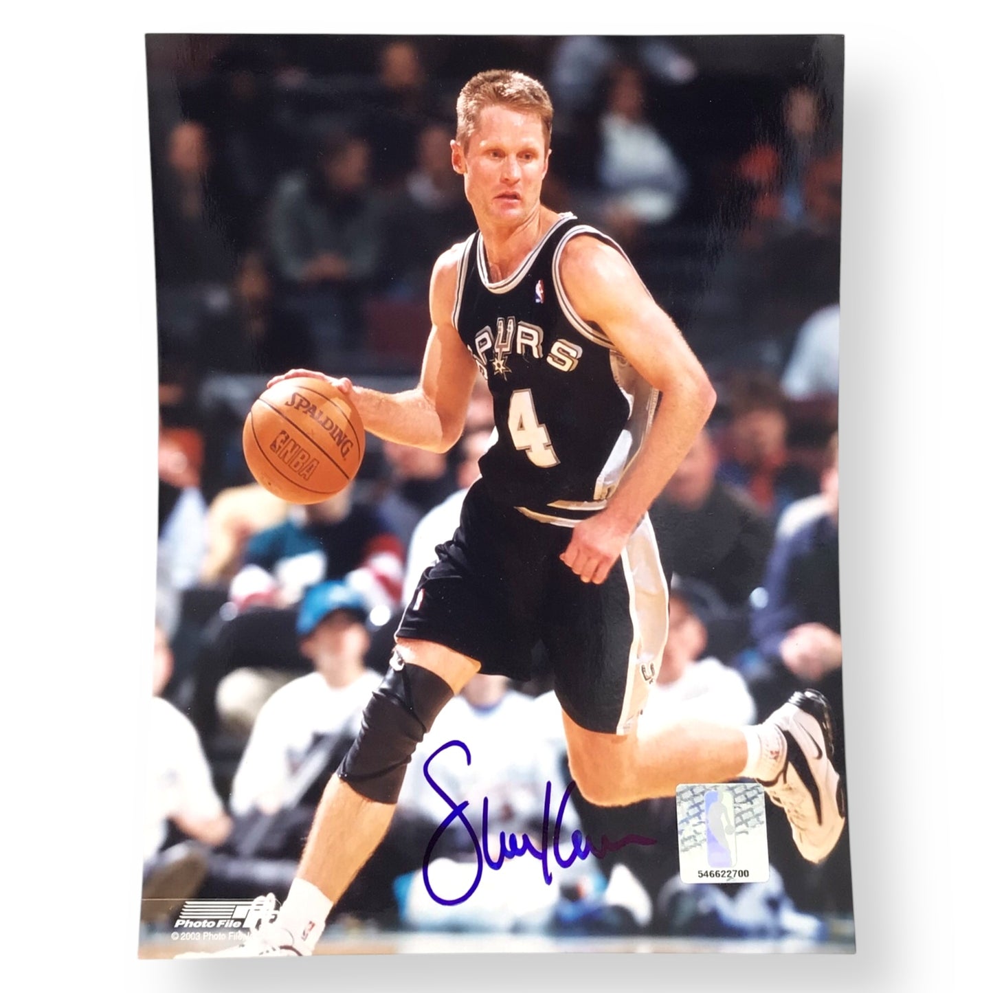 Steve Kerr Autographed 8x10 Photo – Spurs Action Shot w/ COA (2003)