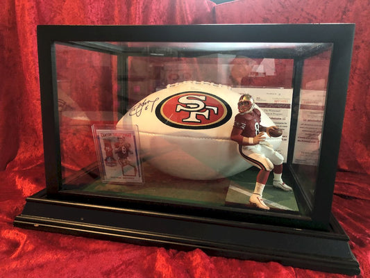 Steve Young 49ers Certified Authentic Autographed Football Shadowbox