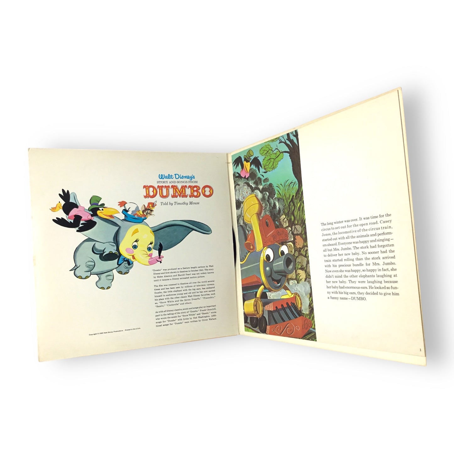 Story & Songs From Dumbo | Illustrated Book w/ Accompanying Vinyl LP