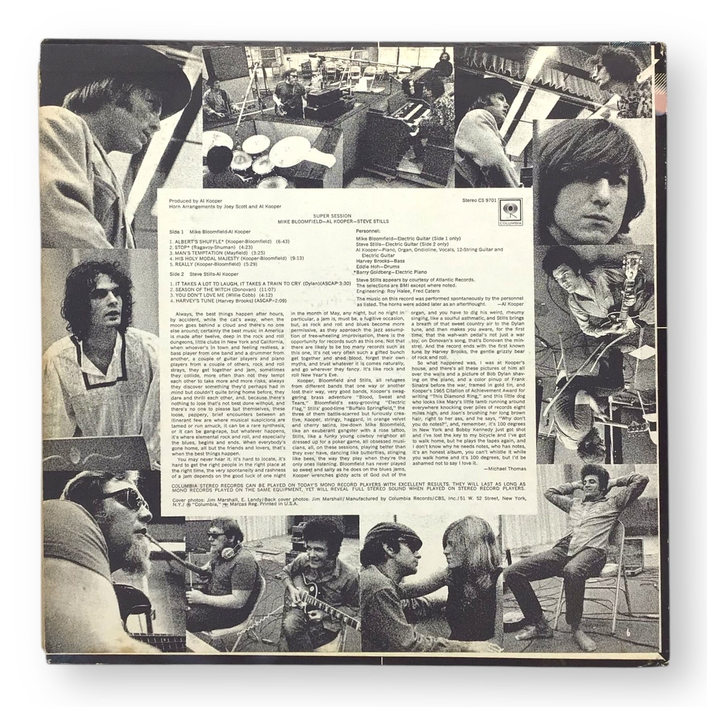 Super Session Vinyl LP Bloomfield Kooper Stills Preowned Classic Rock