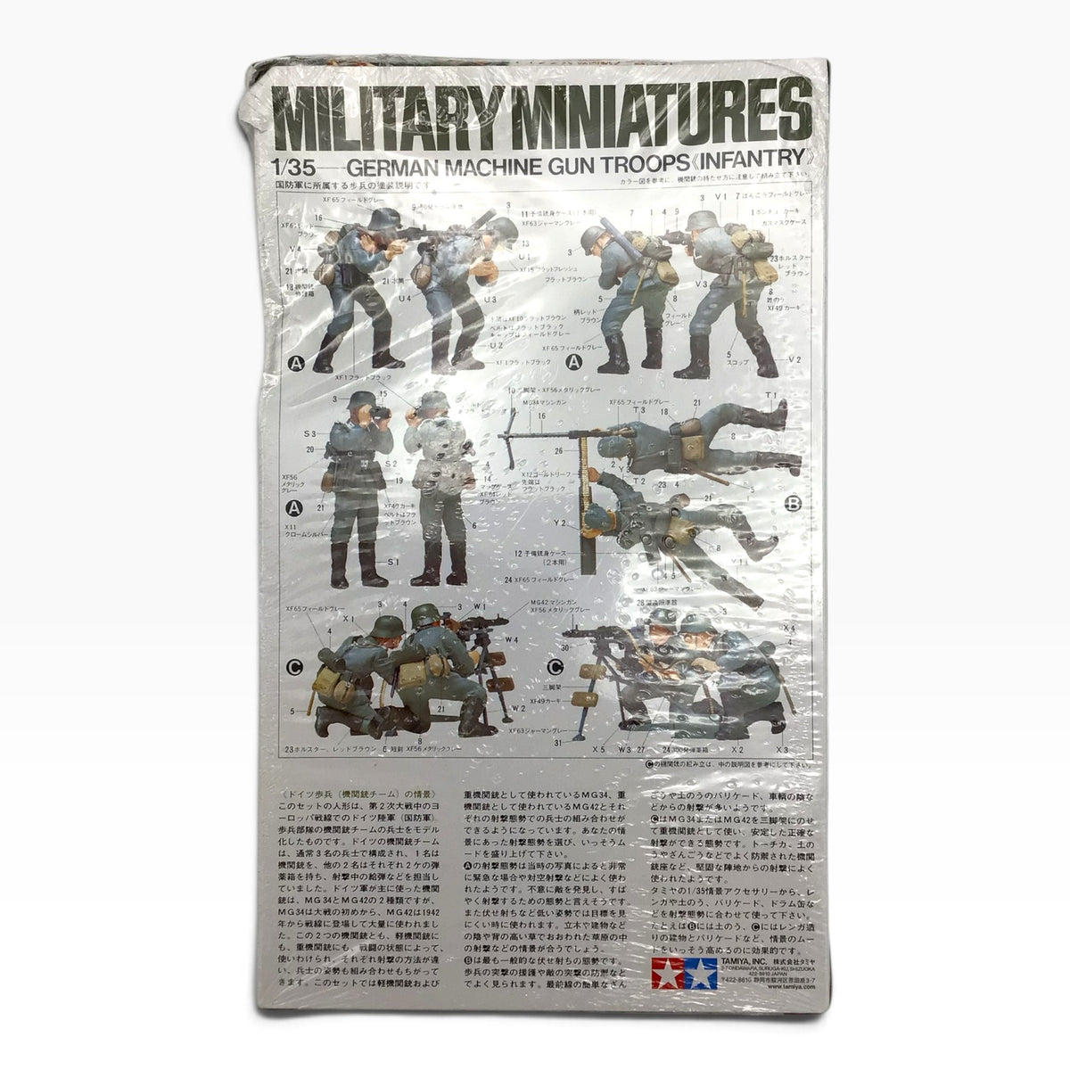 Tamiya German Machine Gun Troops Infantry 1:35 Scale Model Kit 35038 – Military Miniatures – 1974 – New