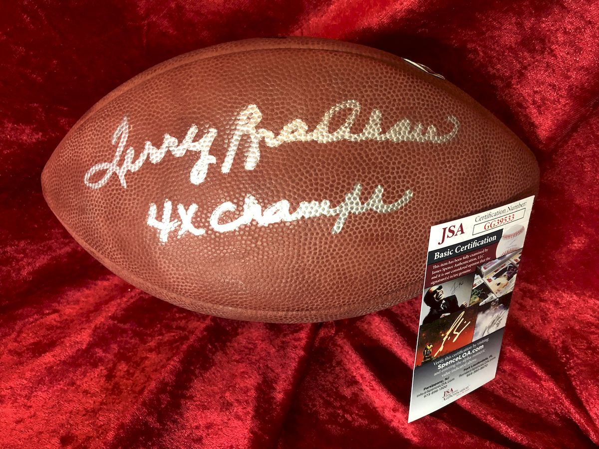 Terry Bradshaw Pittsburgh Steelers Autographed Football & Action Figure in Shadowbox (Copy)