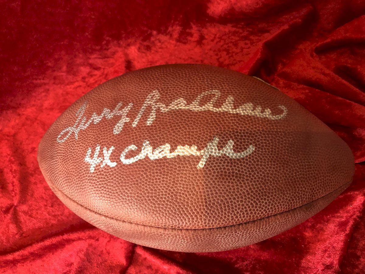 Terry Bradshaw Pittsburgh Steelers Autographed Football & Action Figure in Shadowbox (Copy)