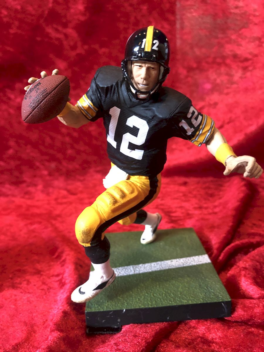 Terry Bradshaw Pittsburgh Steelers Autographed Football & Action Figure in Shadowbox (Copy)