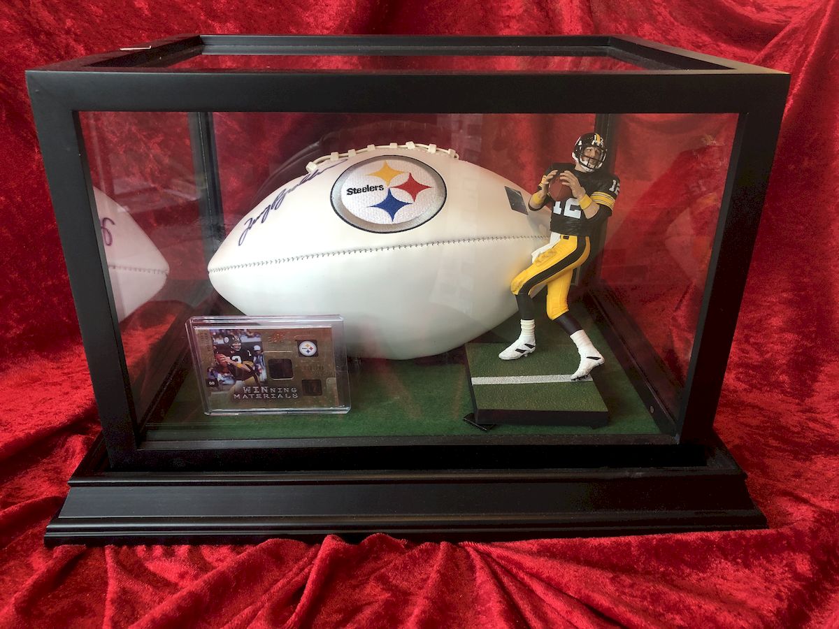 Terry Bradshaw Steelers Certified Authentic Autographed Football Shadowbox