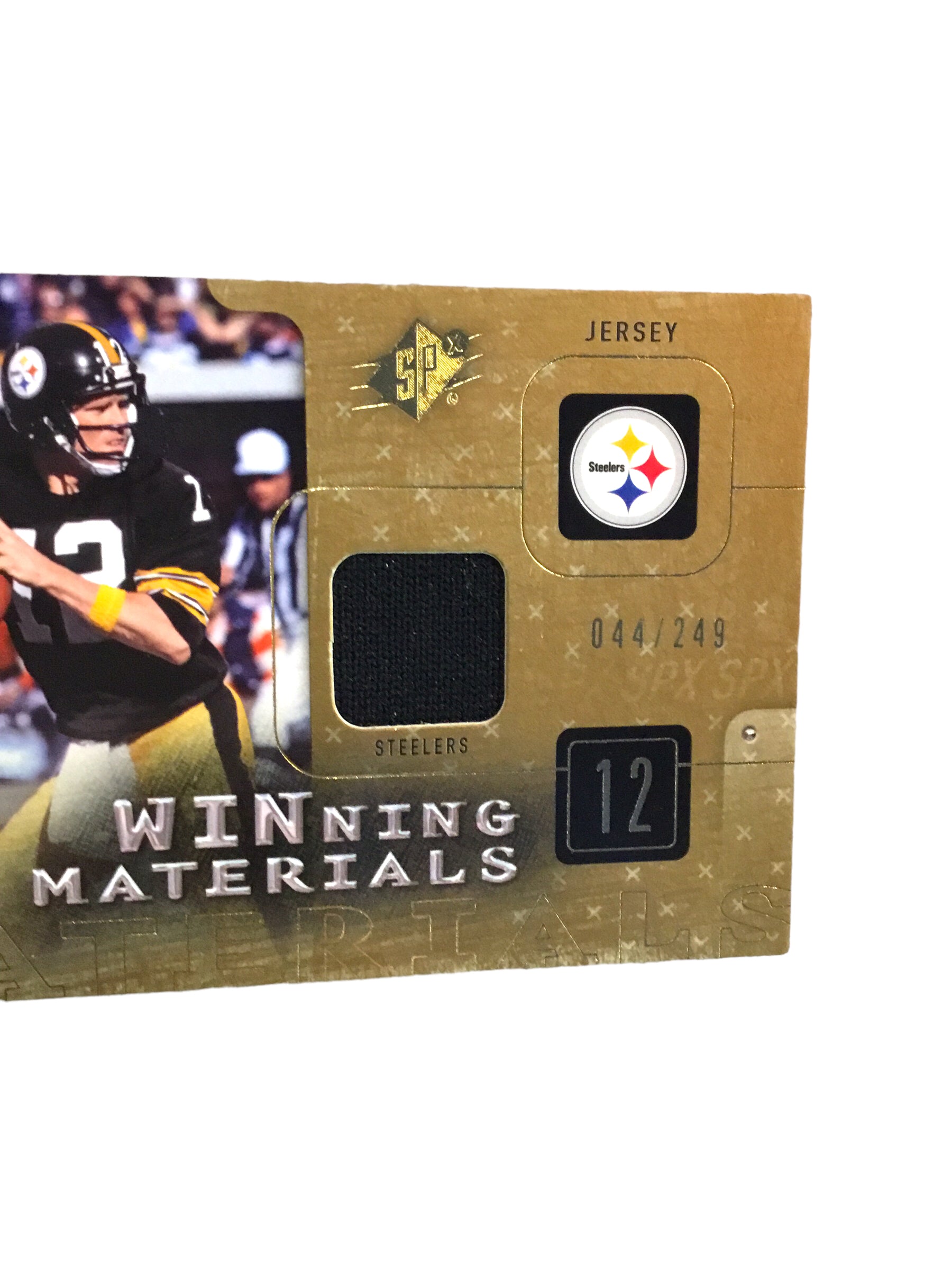 Terry Bradshaw Steelers Signed Mini Helmet Shadowbox w/ GU Card & Figure COA