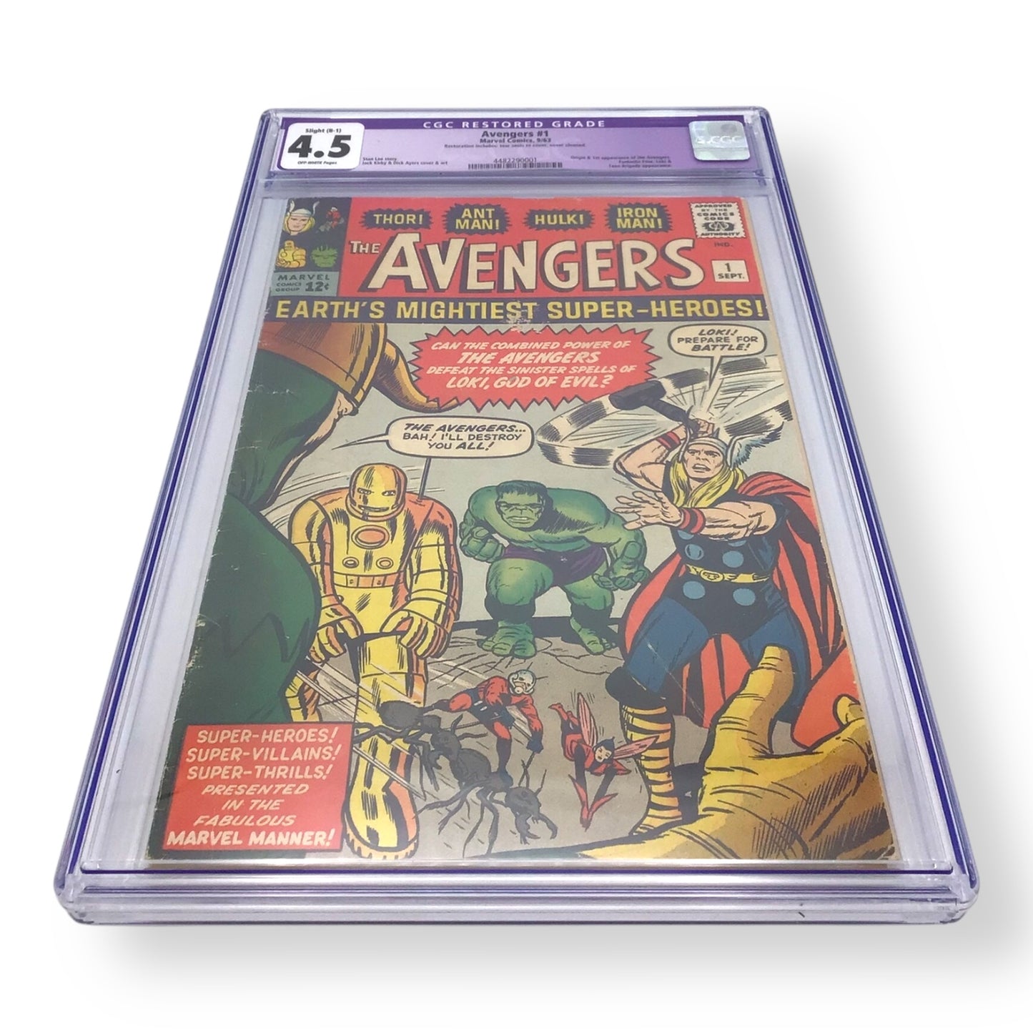 The Avengers #1 (1963) | CGC Restored 4.5 | 1st Avengers Appearance