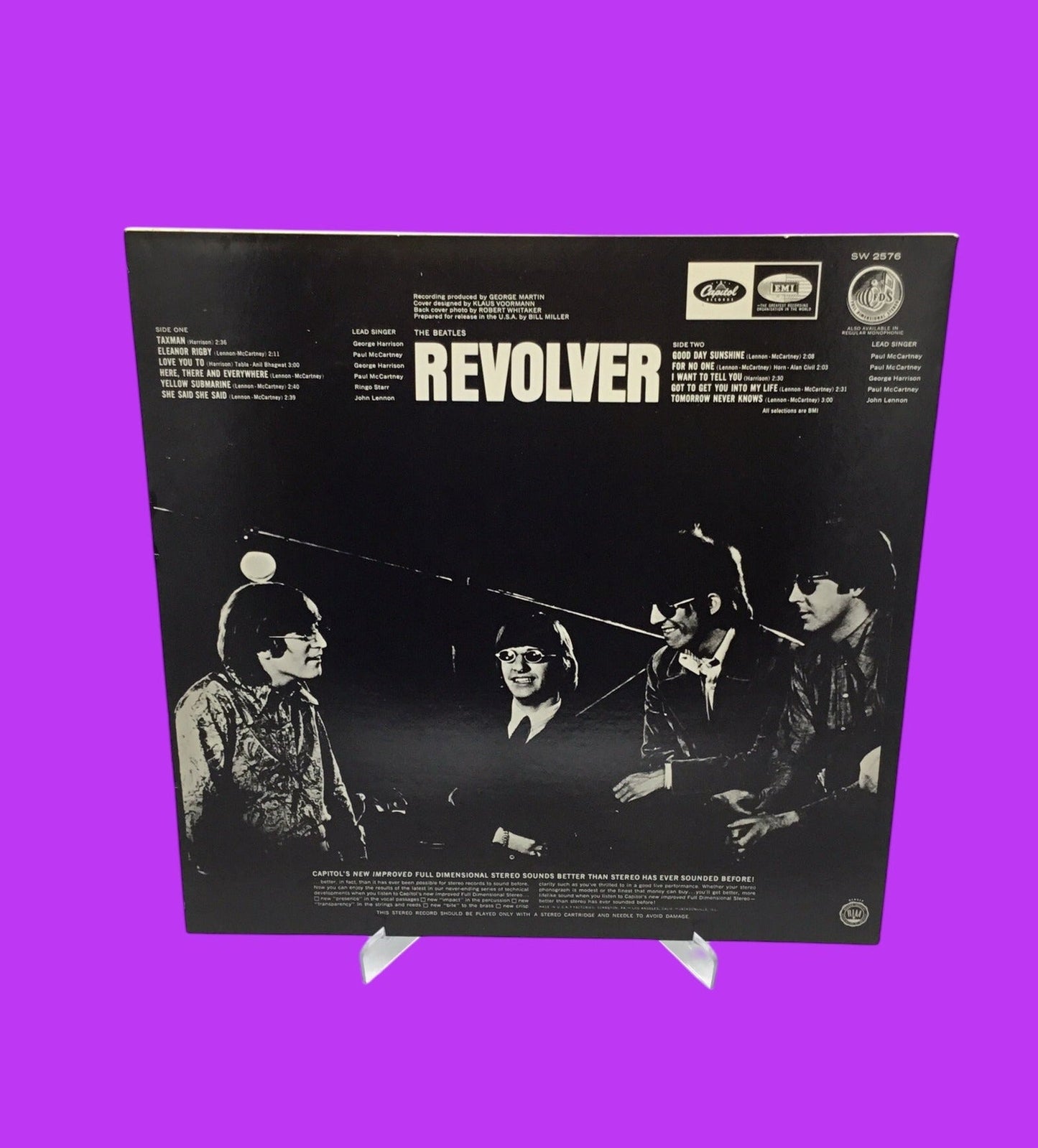 The Beatles 1976 US PRESS Revolver Vinyl LP Record Stereo SW2576 Purple Capital Label