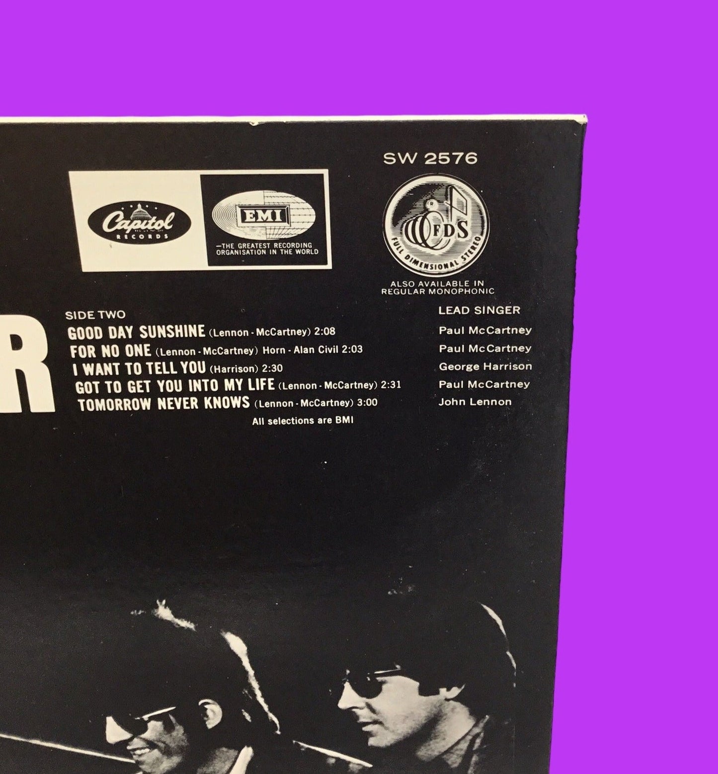 The Beatles 1976 US PRESS Revolver Vinyl LP Record Stereo SW2576 Purple Capital Label
