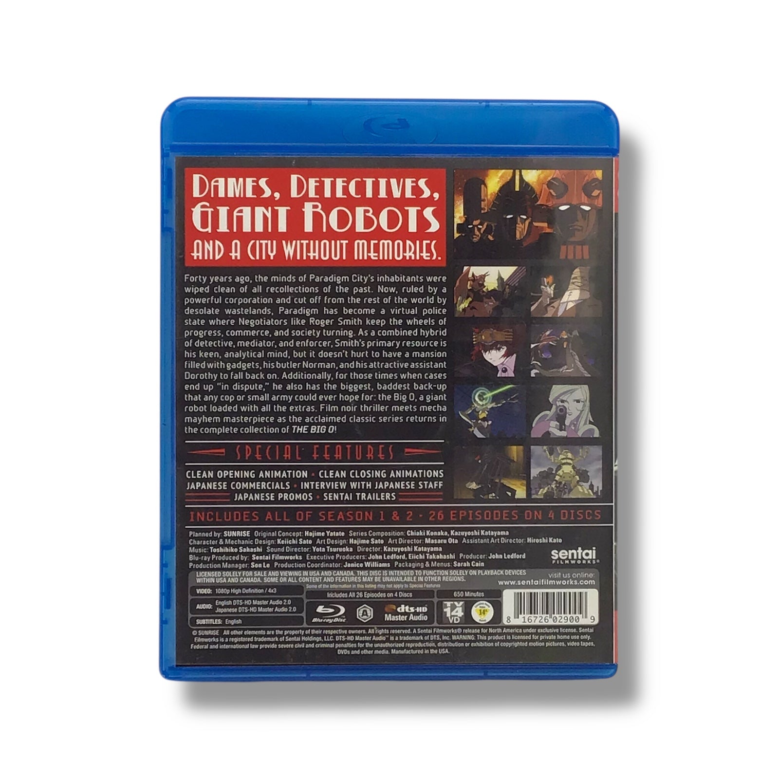 The Big O - Complete Collection (Seasons 1 & 2) Blu-Ray DVD | Sentai Filmworks