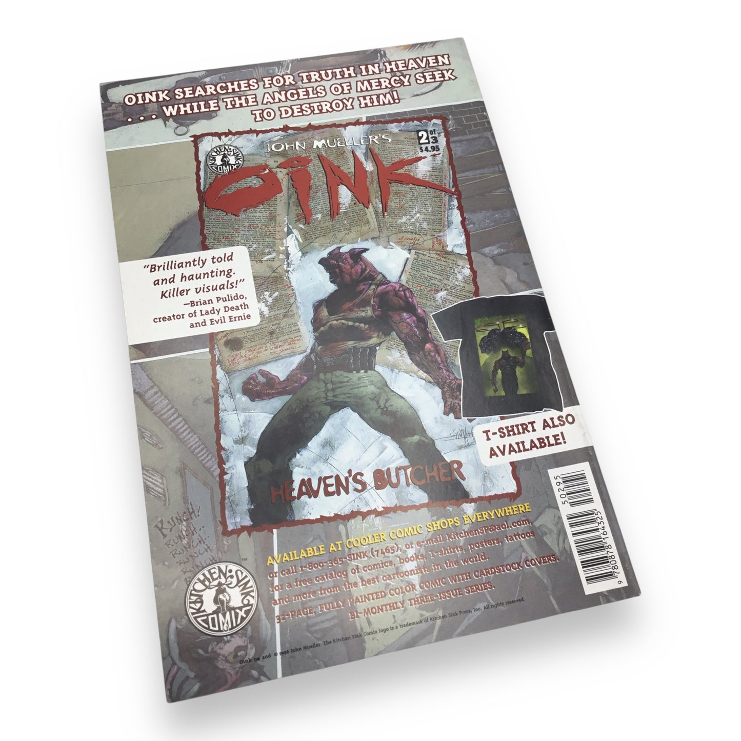 The Crow: Dead Time #2 of 3 (1996, Kitchen Sink Comics) Signed by James O’Barr