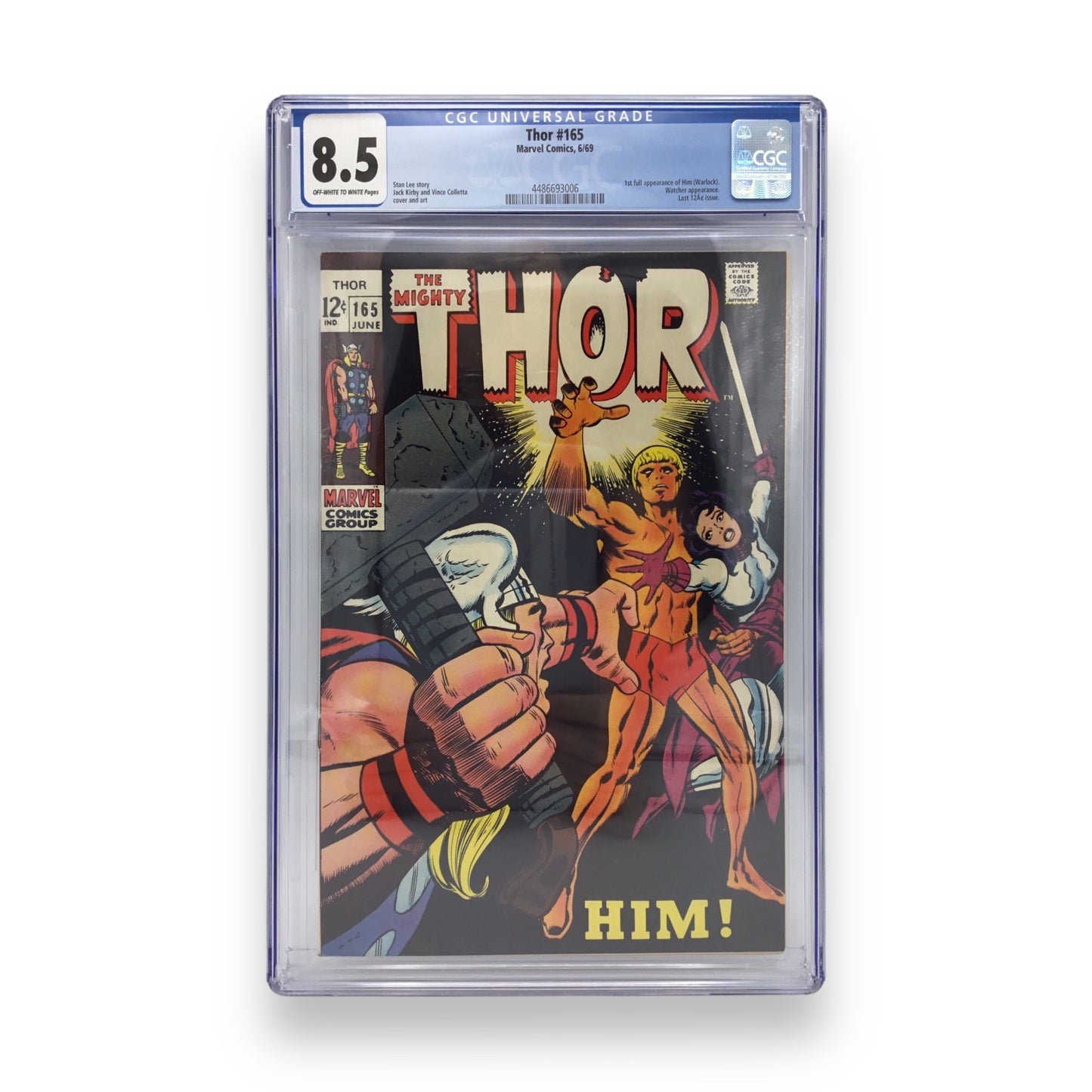 The Mighty Thor #165 - Him! - Marvel 1969 - CGC 8.5