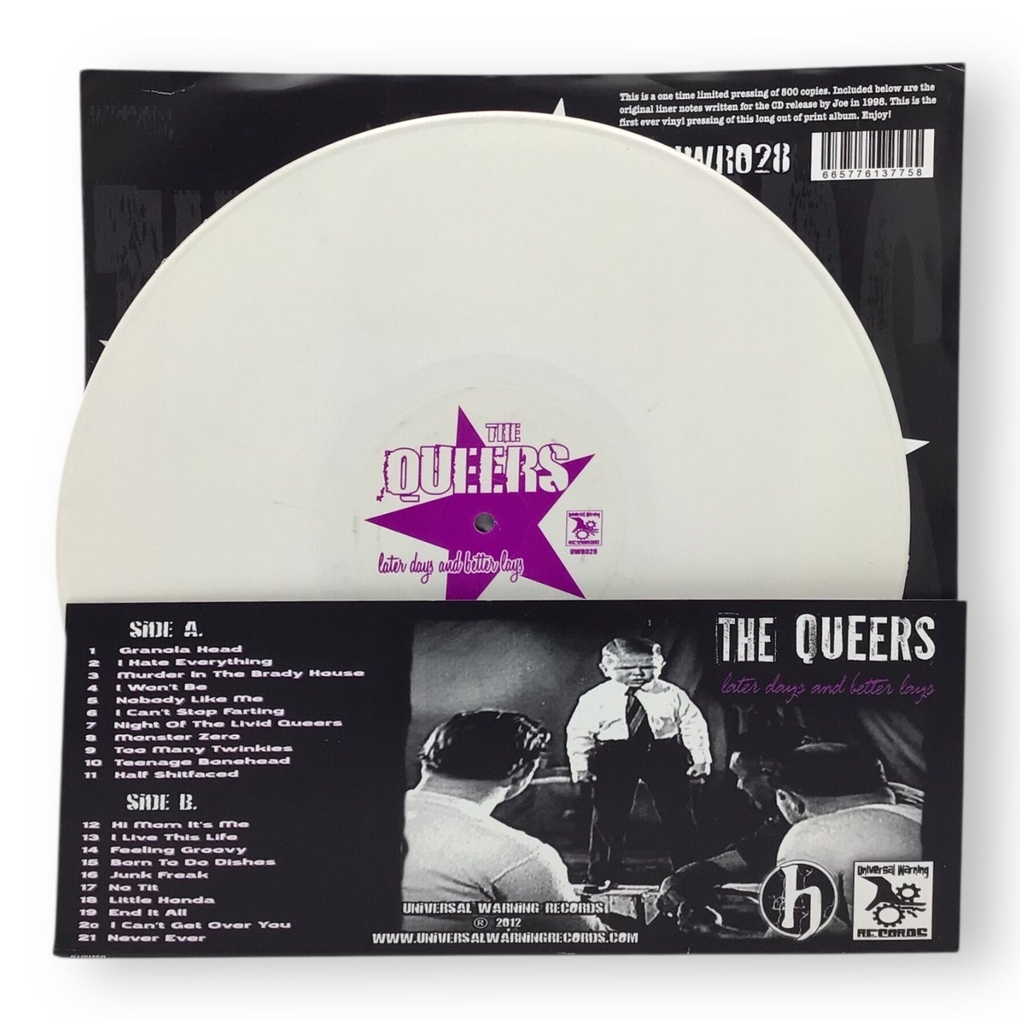 The Queers Later Days Better Lays Vinyl LP 2012 UWR Ltd 028/500