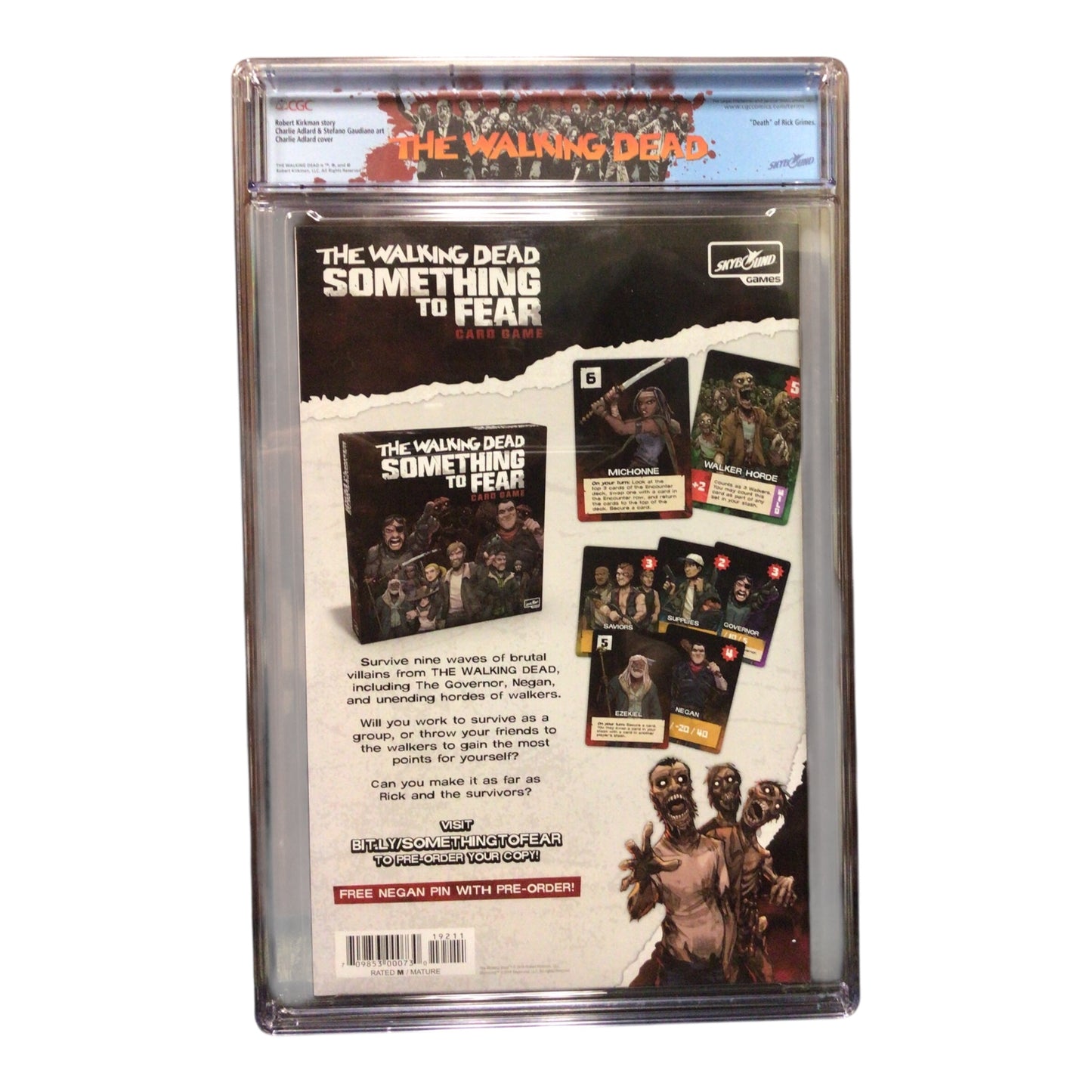 The Walking Dead #192 (2019) - CGC 9.8 Near Mint/Mint | Death of Rick Grimes