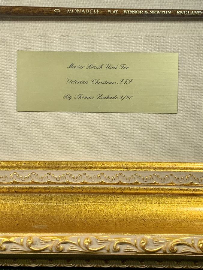 Thomas Kinkade Framed Master Brush Used w/ Victorian Christmas I-III Prints /20