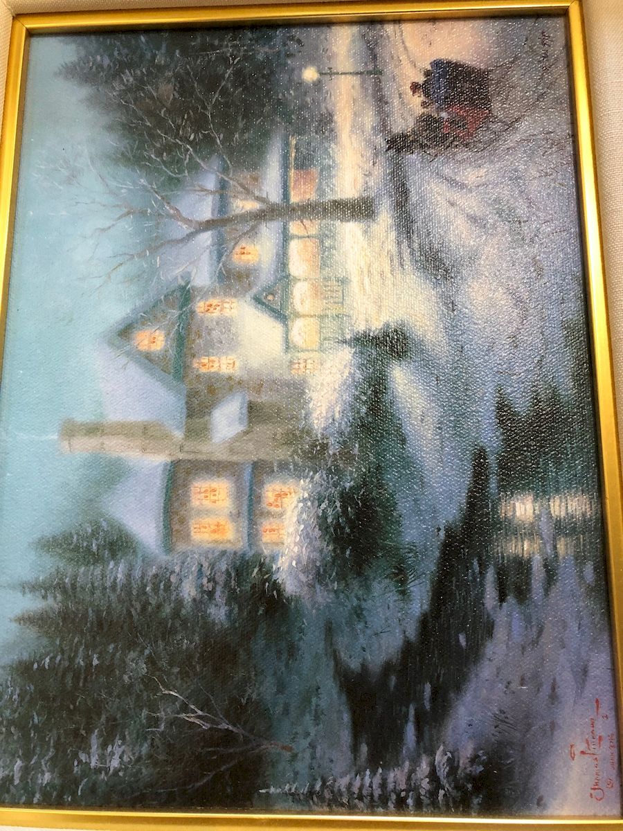 Thomas Kinkade - Moonlit Sleigh Ride - Limited Edition Print