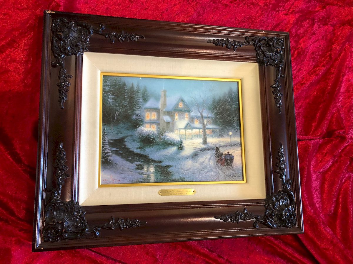Thomas Kinkade - Moonlit Sleigh Ride - Limited Edition Print