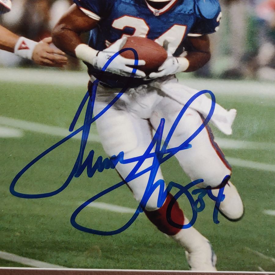 Thurman Thomas Autographed Photograph w/ Card 12x16' – Collectors Crossroads