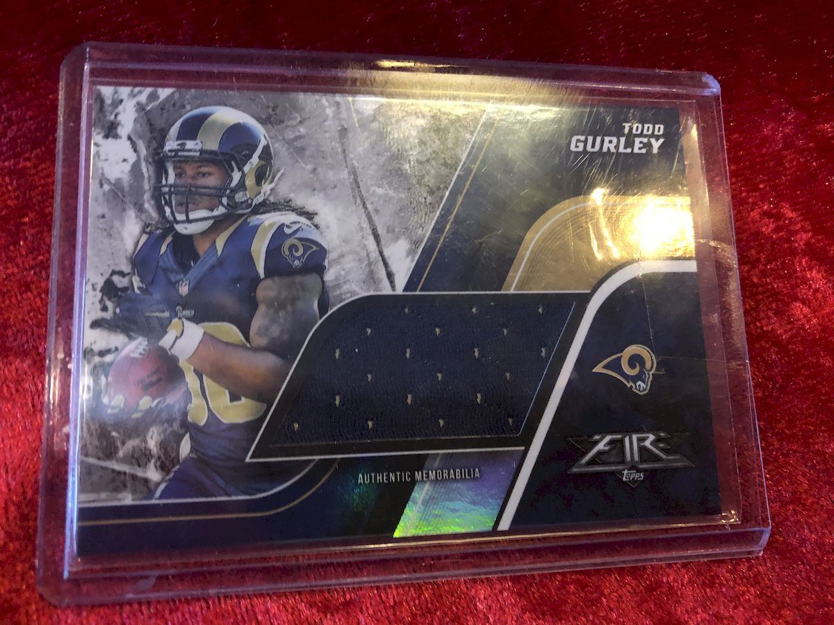 Todd Gurley Los Angeles Rams Autographed Football & Action Figure in Shadowbox