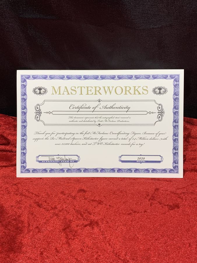 Todd McFarlane's Kickstarter Spawn Action Figure w/ COA