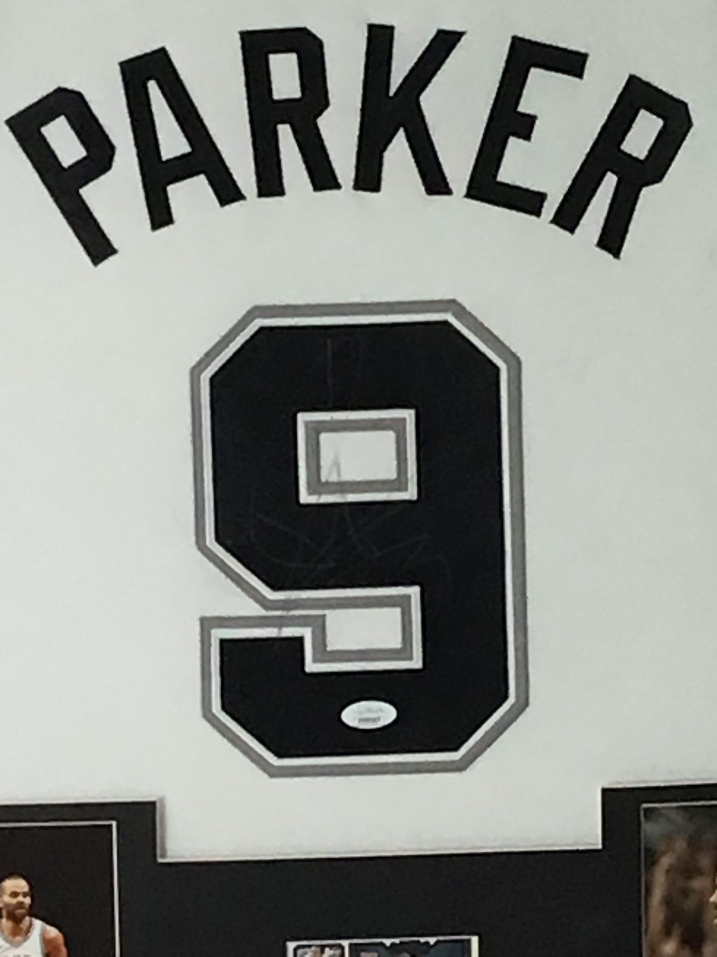 Tony Parker Framed Authentic NBA Signed Autographed Jersey w/ JSA Cert.