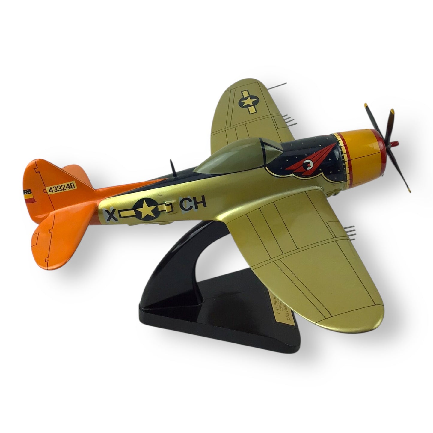 "Top Gun WWII" P-47 Thunderbolt Wooden Model Plane
