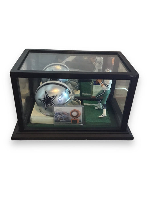 Troy Aikman Cowboys Certified Authentic Autographed Mini-helmet Shadowbox