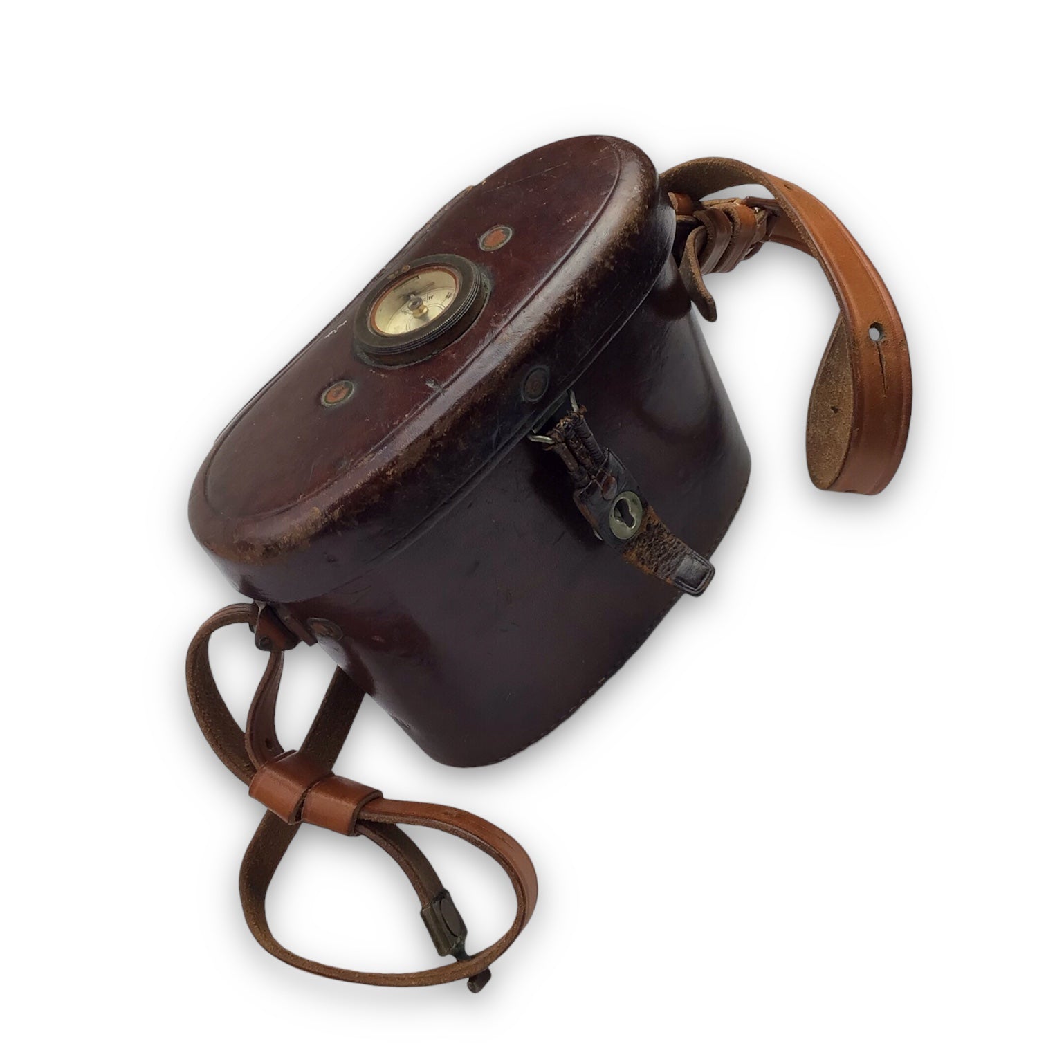 U.S. WW2 Army Bausch & Lomb Stereo Prism Binoculars w/ Case & Compass