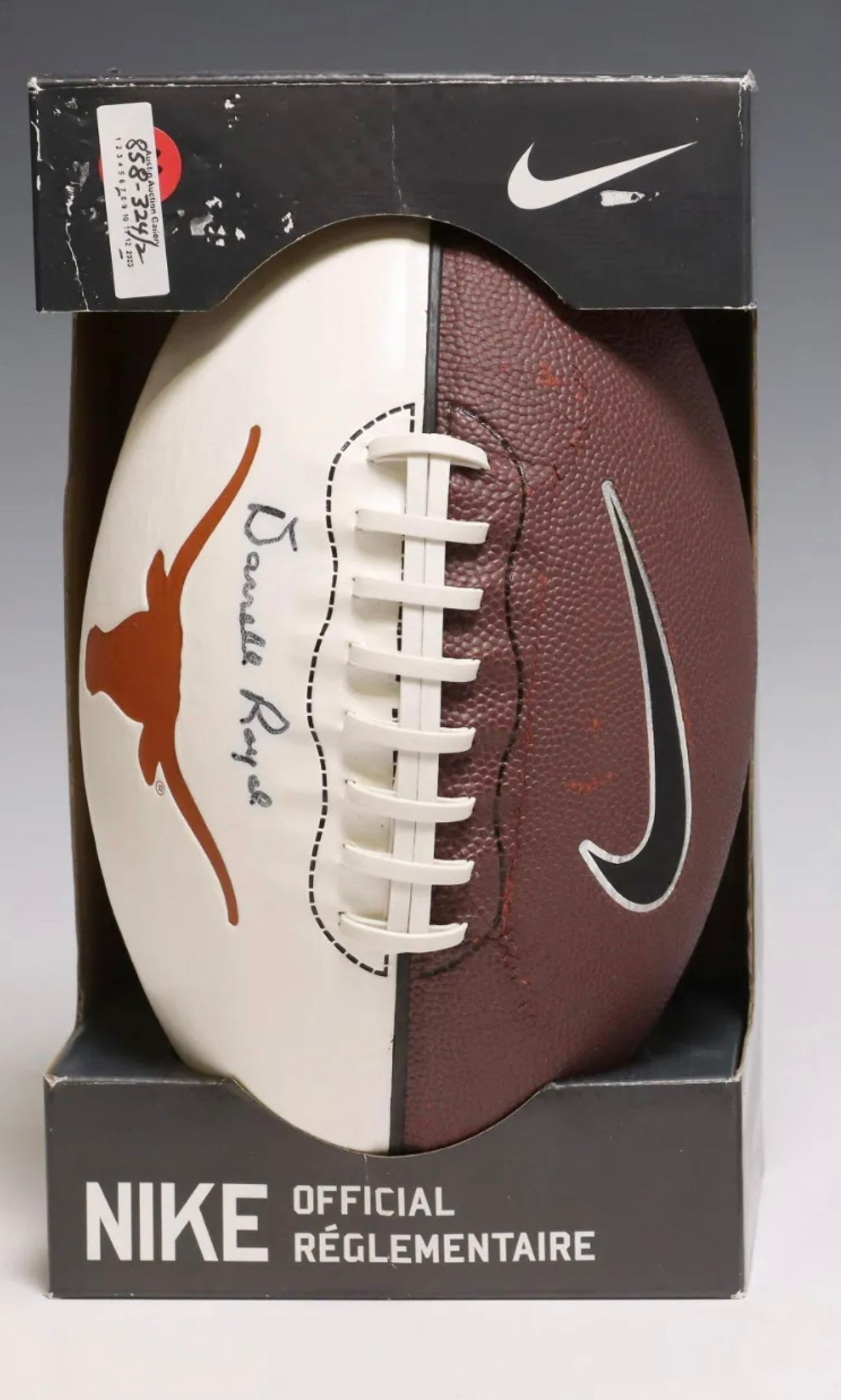 U.T. Longhorns Nike Football Signed By Darrel Royal