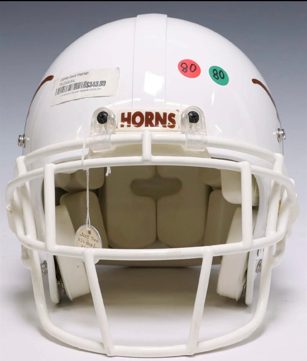 Sold at Auction: UNIVERSITY OF TEXAS GAME USED FOOTBALL HELMET