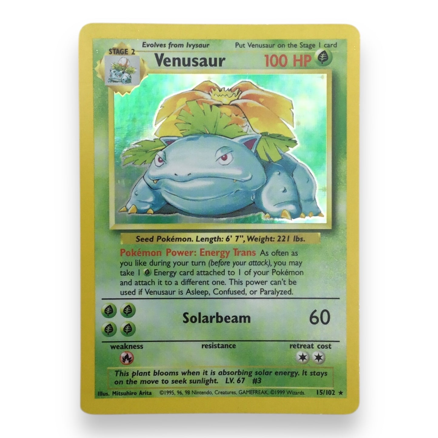 Venusaur (15/102) - Pokémon Holo Trading Card