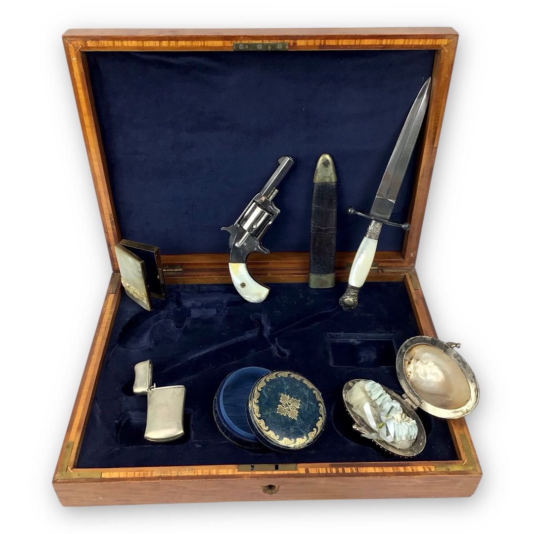Victorian-Era Prostitute Kit with Revolver and Curios