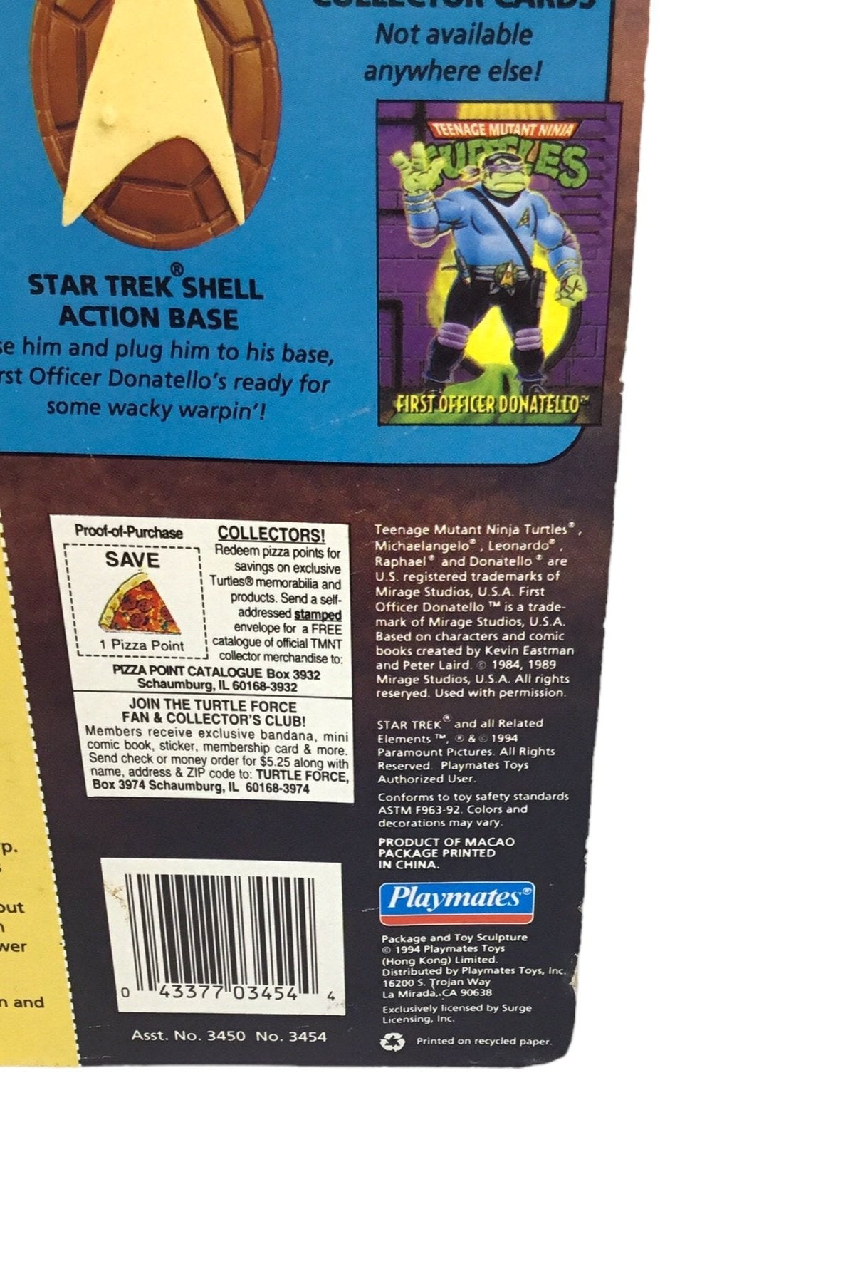 Vintage 1994 Star Trek TMNT First Officer Donatello Playmates Turtle Figure