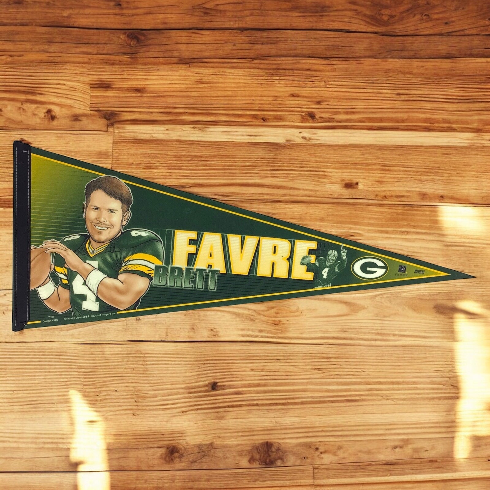 Vintage Brett Favre Green Bay Packers Pennant – Design #548 – Rare Collectible