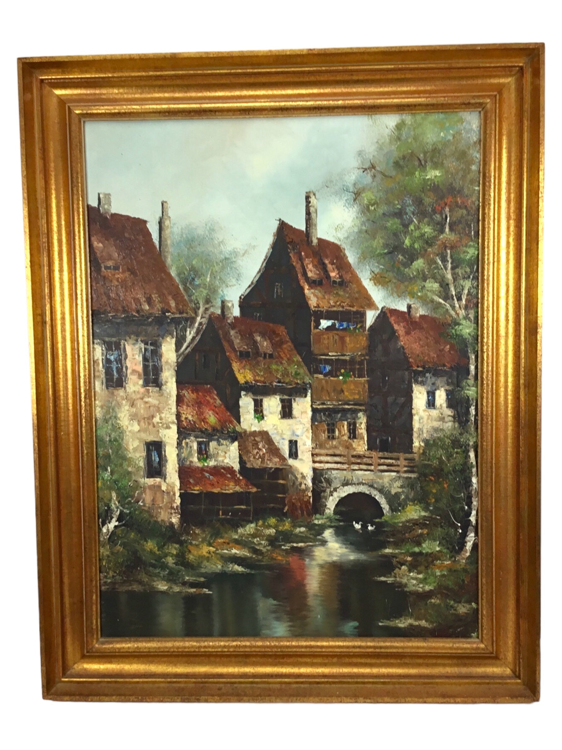 Antique Canvas Painting From Germany popular