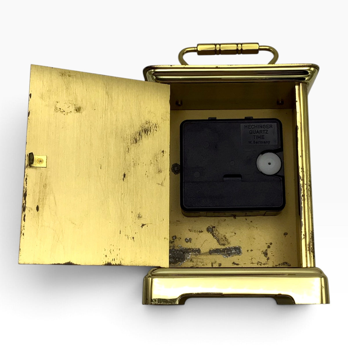 Vintage Tiffany & Co. Portfolio Brass Carriage Clock Quartz - Germany