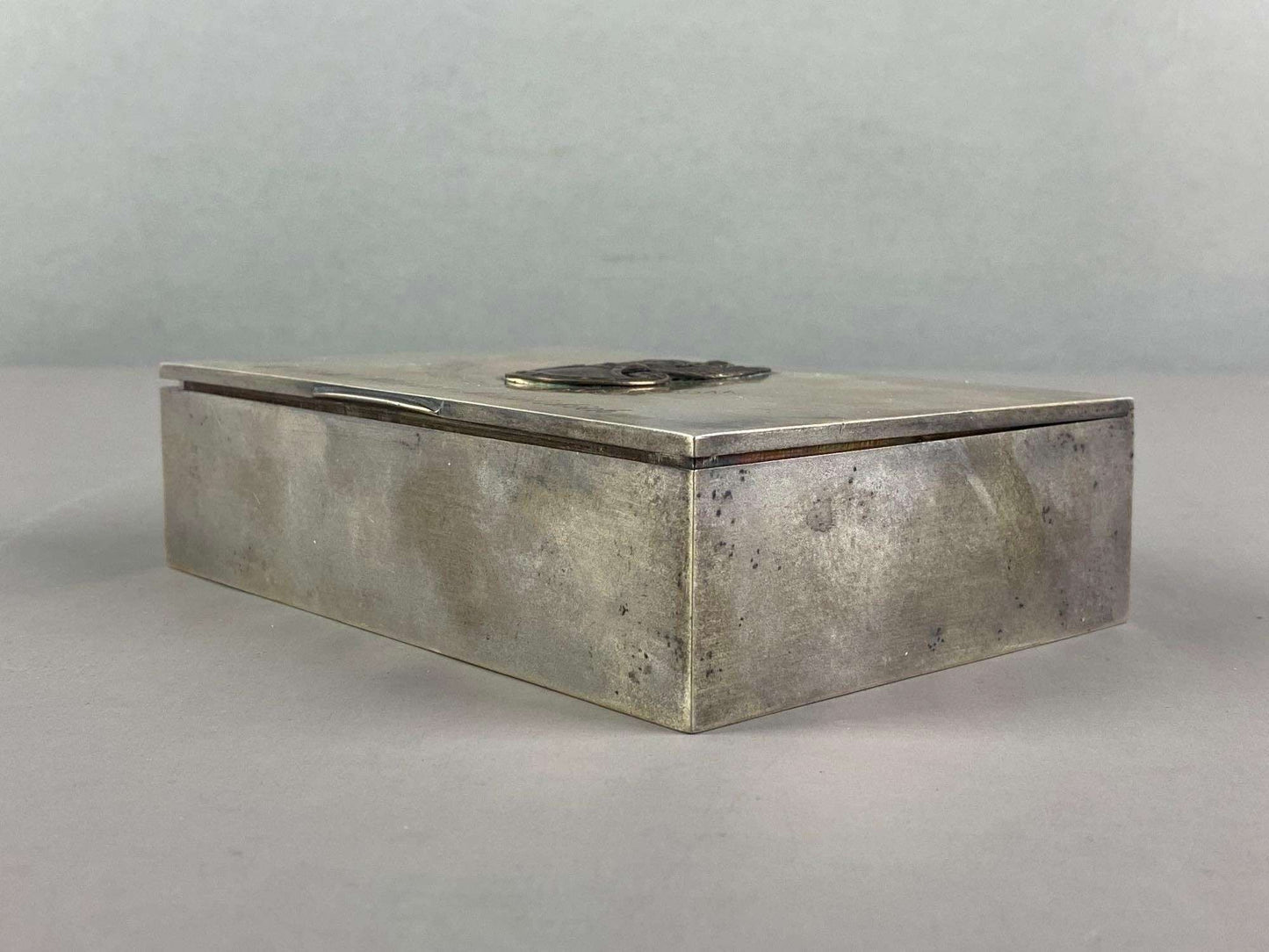 WW2 Monte Cassino Silver Cigar Box with Patches