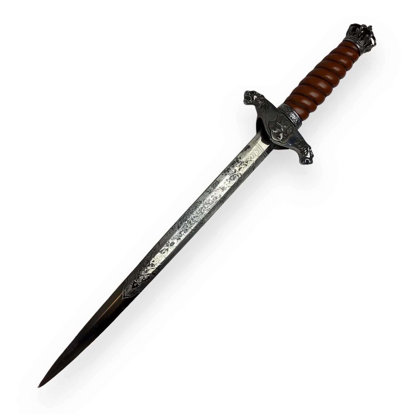 WWII Bulgarian Royal Infantry Officer Dagger with Sheath – Rare Engraved Blade