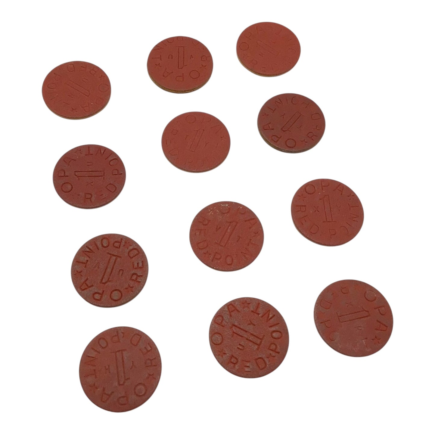 WWII OPA Red Point Ration Tokens (11 Count) – Office of Price Administration Coins