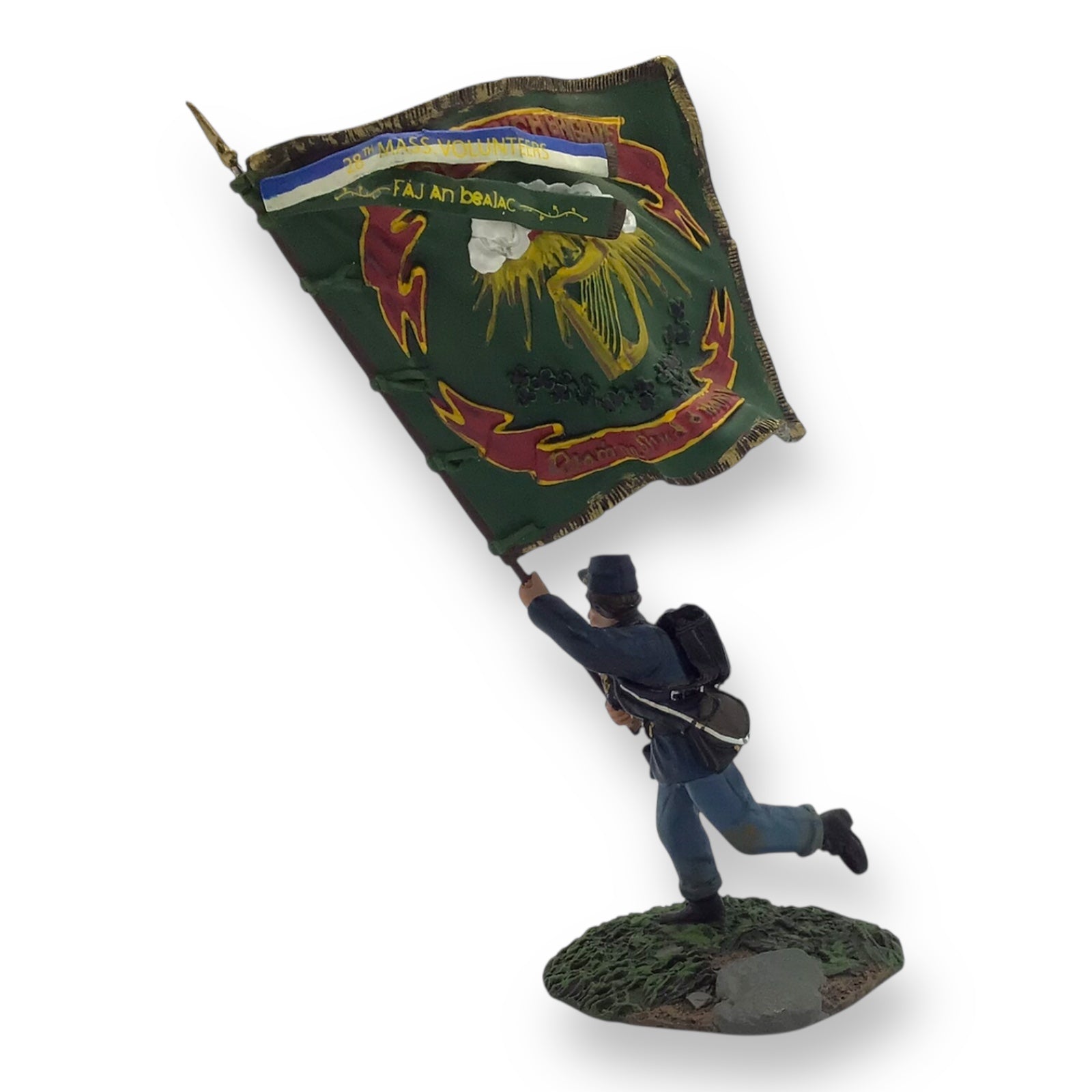 W. Britain 31093 Union 28th MA Irish Brigade Flagbearer 1/30 Scale Metal Figure