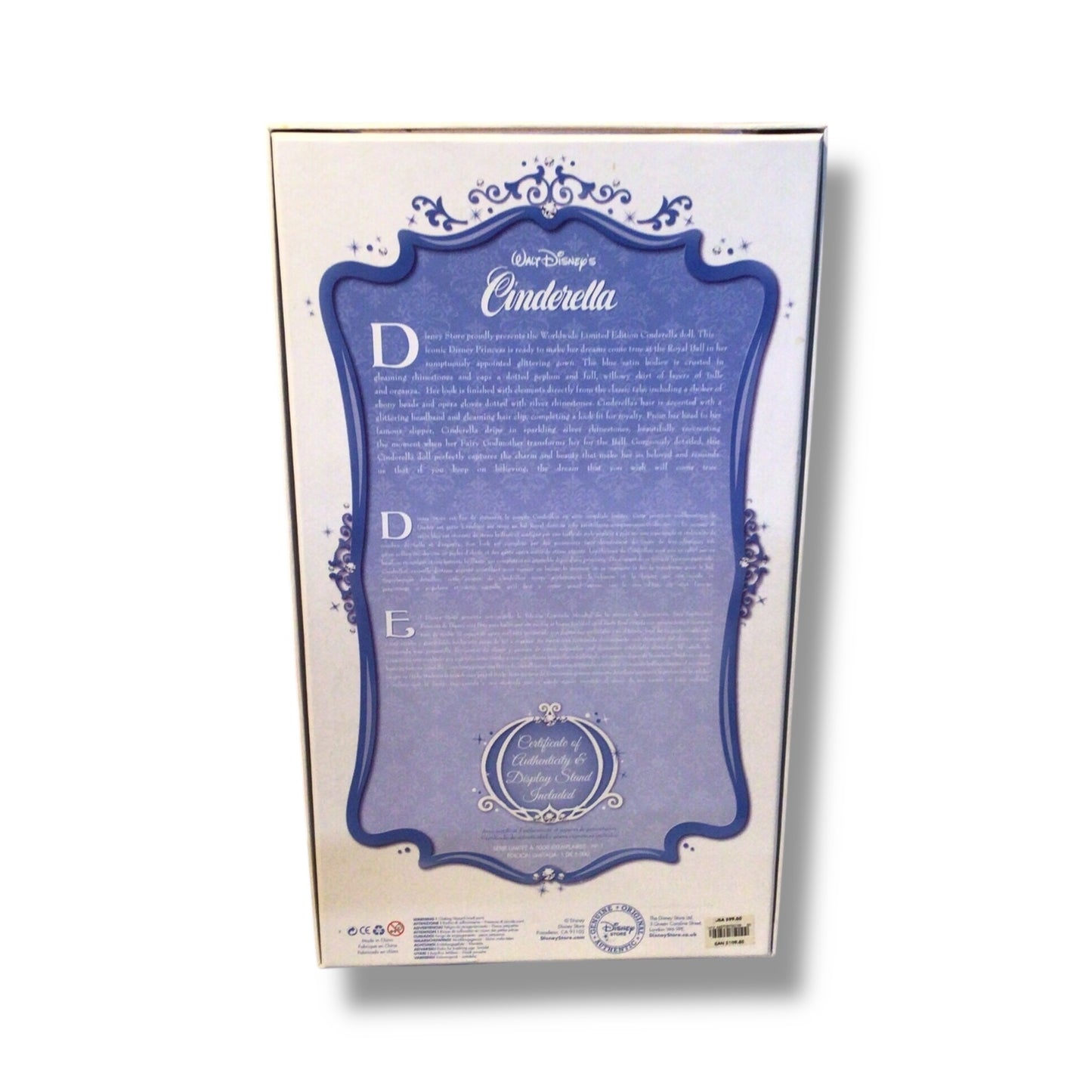 Walt Disney - Cinderella Doll (Limited Edition) 1/5000 | Disney Store