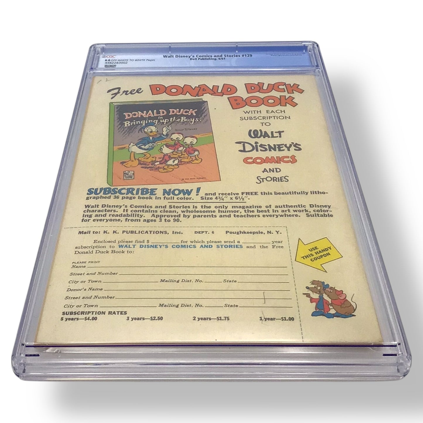 Walt Disney's Comics and Stories #129 | June 1951 | Dell Publishing | CGC 8.0