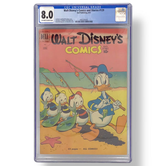 Walt Disney's Comics and Stories #129 | June 1951 | Dell Publishing | CGC 8.0