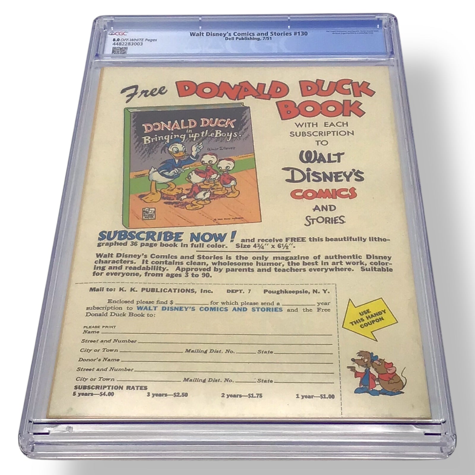 Walt Disney's Comics and Stories #130 | July 1951 | Dell Publishing | CGC 8.0